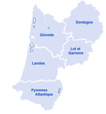 Carte d'Aquitaine