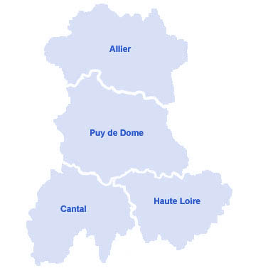 Carte d'Auvergne