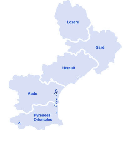 Carte du Languedoc-Roussillon