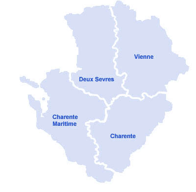 Carte de Poitou-Charentes